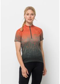 Jack Wolfskin Damen Funktionsshirt "MOROBBIA HZ PRINT T W", orange, Gr. M, OBERSTOFF 100% POLYESTER FUTTER 100% POLYESTER, Shirts