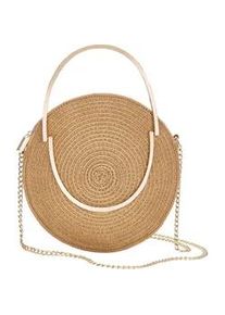 Umhängetasche Lascana Gr. B/H/T: 19,5cm x 19,5cm x 4,5cm, beige (natur) Damen Taschen Circle-Bag Handtasche Minitasche Strohtasche Tasche Umhängetasche Strandtasche, Henkeltasche, Schultertasche, Bast-Optik VEGAN