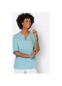 Jeansbluse Casual Looks Gr. 44, grün (mint) Damen Blusen