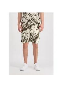 Sweatshorts Alpha Industries "Alpha Industries Men - Shorts Tie Dye Shorts" Gr. L, Normalgrößen, grün (schwarz olive) Herren Hosen