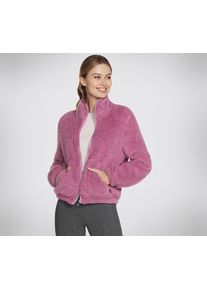 Skechers Damen Fleecejacke, rosa, sportlich, Gr. L, Obermaterial: 100% Polyester, Jacken