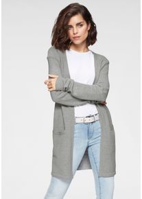 Tamaris Damen Strickjacke, grau, Basic, Gr. 32, unifarben, Strick, Obermaterial: 50% Viskose, 28% Polyester, 22% Polyamid, Strickjacken, mit Taschen