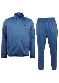 Lotto Herren Trainingsanzug, blau, sportlich, Gr. M, unifarben, 100% Polyester, Sportanzüge, - mit Logoprints an den Schultern
