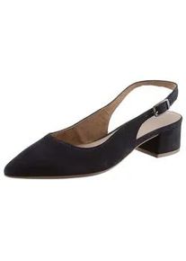 Slingpumps Tamaris Gr. 39, blau (navy) Damen Schuhe Blockabsatz, Abendschuh, Sommerschuh mit verstellbarem Riemchen