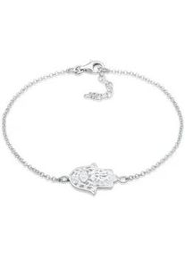 Armband NENALINA "Hamsa Hand Symbol Ornament Anhänger 925 Silber" Armbänder Gr. 18cm, ohne Stein, Silber 925 (Sterlingsilber), silberfarben (silber) Damen