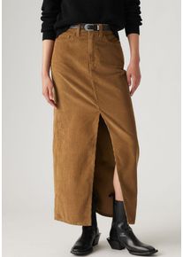 Levi's LEVI'S Damen Jeansrock "Ankle Column Skirt", braun, casual, Gr. 29, Denim/Jeans, Obermaterial: 100% Baumwolle, Röcke
