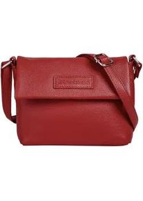 Umhängetasche Bruno Banani Gr. B/H/T: 19cm x 15cm x 5cm onesize, rot Damen Taschen echt Leder