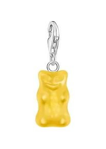 Charm-Einhänger Thomas Sabo "THOMAS x HARIBO Schmuck: Charm" Charms bunt (silberfarben, gelb, gelb) Damen mit Kristallglas