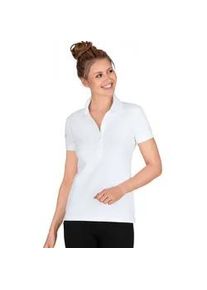 Poloshirt TRIGEMA "TRIGEMA mit Kristallsteinen" Gr. XXL, weiß Damen Shirts