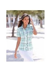 Karobluse Casual Looks Gr. 40, grün (mint, grau, kariert) Damen Blusen