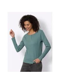 Langarmshirt Heine "Shirt" Gr. 40, grün (jade) Damen Shirts