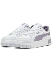 Sneaker Puma "Carina Street Sneakers Damen" Gr. 38, weiß (weiß pale plum silber mist lila gray) Schuhe