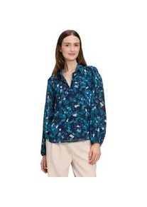 BETTY & CO Schlupfbluse BETTY & CO "Betty Co mit Plissee" Gr. 42, blau (dunkelblau, petrol) Damen Blusen