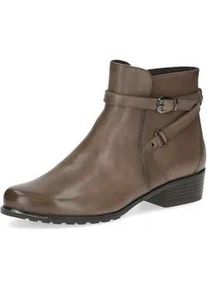 Stiefelette Caprice Gr. 39, grau (taupe) Damen Schuhe Blockabsatz, Boots mit Zierschnalle und Zierriemchen