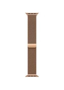 Apple Smartwatch-Armband "Milanaise" Uhrenarmbänder Gr. 13-18cm, goldfarben (gold)