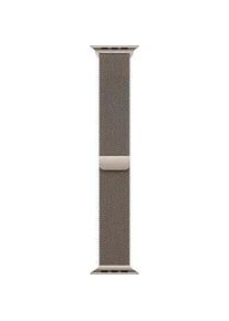 Apple Smartwatch-Armband "Milanaise" Uhrenarmbänder Gr. 15-20cm, beige (natur)