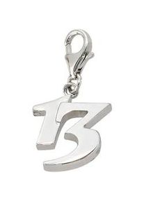 Charm-Einhänger Jobo "13" Charms silberfarben (silber 925) Damen 925 Silber