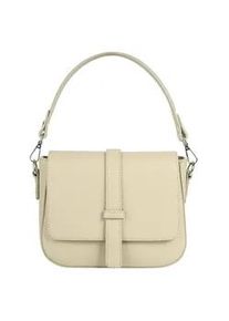 Umhängetasche Samantha Look Gr. B/H/T: 21cm x 16cm x 6cm onesize, beige Damen Taschen echt Leder, Made in Italy