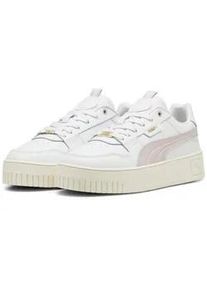 Sneaker Puma "Carina Street Lux Sneakers Damen" Gr. 39, weiß (weiß mauve mist gold pink) Schuhe