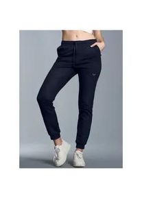 Sweathose TRIGEMA "TRIGEMA Jogginghose aus Biobaumwolle" Gr. XXXL, US-Größen, blau (navy) Damen Hosen