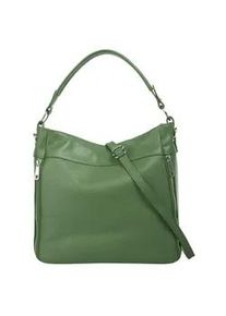 Henkeltasche CLUTY Gr. B/H/T: 35cm x 27cm x 9cm onesize, grün Damen Taschen echt Leder, Made in Italy