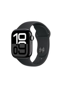 Apple Watch S10 Aluminium 42mm Diamantschwarz (Sportarmband schwarz) S/M MWWE3QF/A