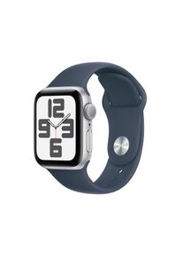 AppleWatch SE Aluminium 40mm Silber (Sportarmband sturmblau) M/L - 2023 MRE23QF/A