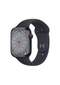 Apple Watch S8 Aluminium Cellular 45mm Mitternacht (Sportarmband mitternacht) MNK43FD/A