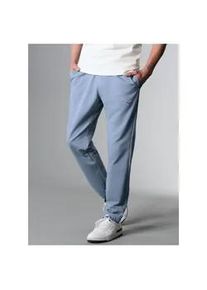 Jerseyhose TRIGEMA "TRIGEMA Jogginghose mit praktischem Kordelzug" Gr. XL, US-Größen, blau (pearl, blau) Herren Hosen