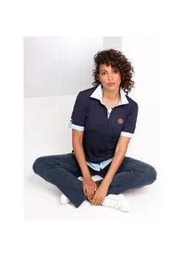 CRÉATION L Poloshirt CREATION L PREMIUM "Modal-Poloshirt" Gr. 40, blau (marine) Damen Shirts