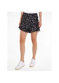 Hosenrock Tommy Jeans "TJW FLORAL RUFFLE WRAP SKORT" Gr. M (38), bunt (spring floral) Damen Röcke Skort Wickelrock Webrock mit Tommy Jeans Markenlabel