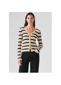 Levi's Longstrickjacke LEVI'S "TULIP CARDIGAN" Gr. S (36), beige (rotwood stripe creme brulee) Damen Strickjacken