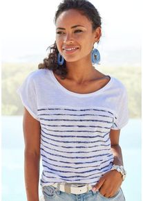 Beach Time BEACHTIME T-Shirt 'mit Streifendesign' mehrfarbig Gr. 32/34 für Damen. Mit Rundhals. Bequem. Nachhaltig.