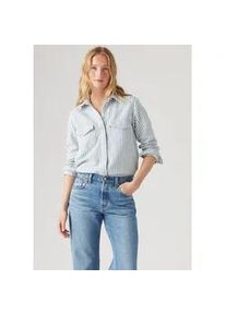 Levi's Jeansbluse LEVI'S "ICONIC WESTERN" Gr. XS (34), blau (marinas) Damen Blusen mit Streifenmuster