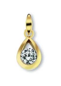 Ketten-Anhänger ONE ELEMENT "Zirkonia Anhänger aus 333 Gelbgold" Schmuckanhänger Gr. mit Zirkonia, Gelbgold 333, goldfarben (gold) Damen Gold Schmuck