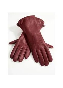 Lederhandschuhe Heine Gr. 7, rot (bordeaux) Damen Handschuhe Handschuh