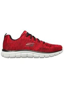 Sneaker Skechers "TRACK" Gr. 44, rot (rot, schwarz) Herren Schuhe Freizeitschuh, Halbschuh, Schnürschuh mit gepolsterter Innensohle