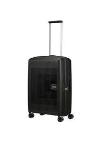 Hartschalen-Trolley American Tourister "AEROSTEP, 67 cm, mit Volumenerweiterung" Gr. B/H/T: 46cm x 67cm x 26cm 66,5 l, schwarz Koffer Reisekoffer Hartschalenkoffer für Flugreisen TSA-Zahlenschloss