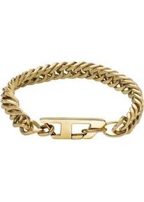 Armband Diesel "Schmuck Geschenk Edelstahl Armschmuck Armkette CHAIN, DX1511710" Armbänder Gr. Edelstahl, goldfarben (gelbgoldfarben)