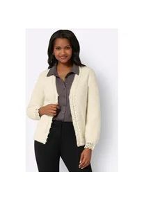 Strickjacke Lady Gr. 38, beige (champagner) Damen Strickjacken