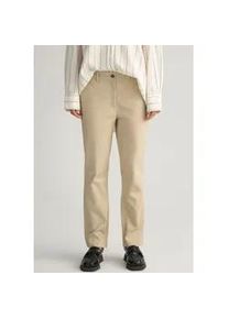 Chinohose Gant "SLIM CHINOS" Gr. 40, N-Gr, beige (dry sand) Damen Hosen mit verkürzter Länge