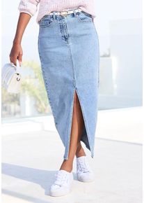 Buffalo Jeansrock blau Gr. 44 für Damen. Figurumspielend. Nachhaltig.