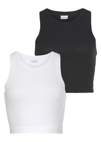 Lascana Crop-Top mehrfarbig Gr. 32/34 für Damen. Mit Rundhals. Figurbetont