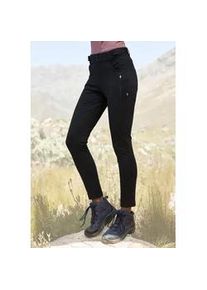 Trekkinghose Lascana ACTIVE "Slim fit" Gr. 36, N-Gr, schwarz Damen Hosen innen weich angeraut