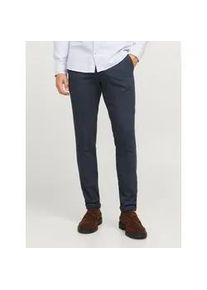 Jack & Jones Chinos JACK & JONES "JPSTMARCO JJHENRY CHINO SN" Gr. 29, Länge 34, blau (navy blazer detail:herringbone) Herren Hosen