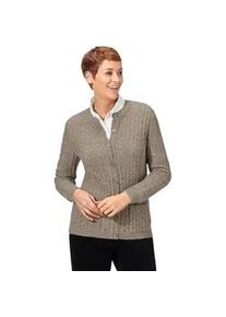 Strickjacke Classic Basics Gr. 44, beige (beige, meliert) Damen Strickjacken