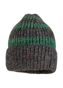 MaxiMo Mütze Blockringel mit Effektgarn Mütze Kinder (Gr 51 cm |grau)