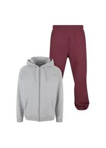 Trainingsanzug Urban Classics "Urban Classics Herren Blank Suit" Gr. XXL, rot (lightasphalt, cherry) Herren Sportanzüge