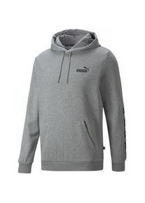 Hoodie Puma "Essentials+ Tape Herren" Gr. S, grau (medium gray heather) Herren Sweatshirts