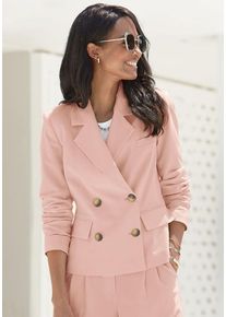 Lascana Kurzblazer pink Gr. 34 für Damen. Figurbetont
